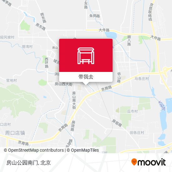 房山公园南门地图