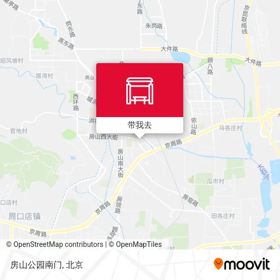 房山公园南门地图