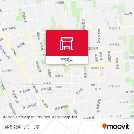 体育公园北门地图