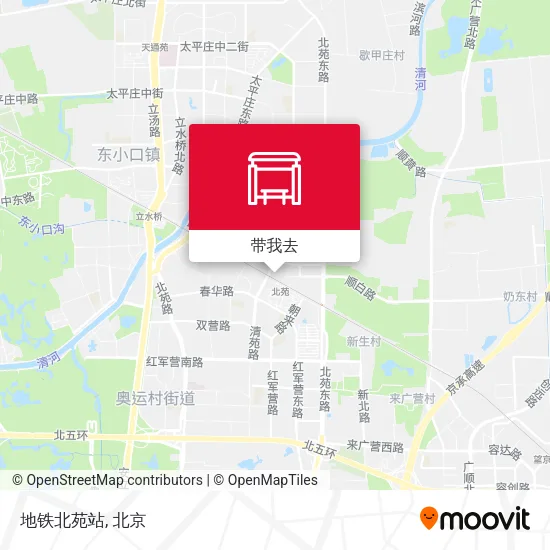 地铁北苑站地图