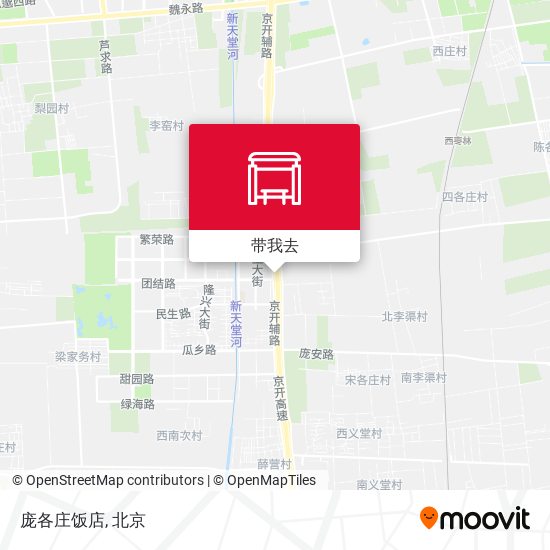 庞各庄饭店地图