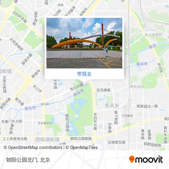 朝阳公园北门地图