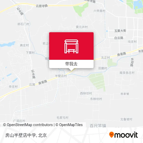 房山半壁店中学地图