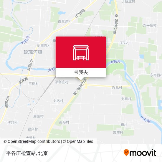 平各庄检查站地图