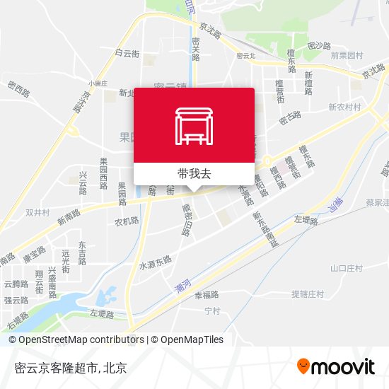 密云京客隆超市地图