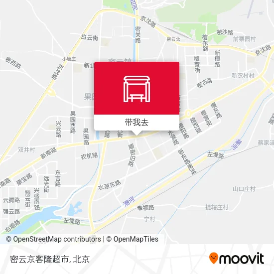 密云京客隆超市地图