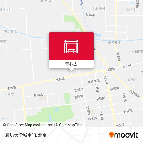 廊坊大学城南门地图