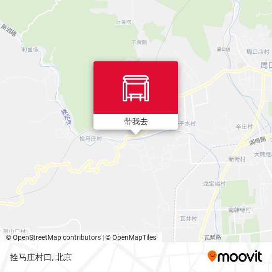 拴马庄村口地图