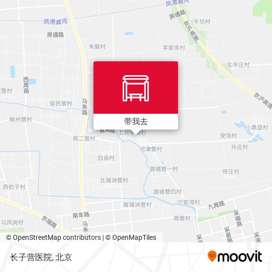 长子营医院地图