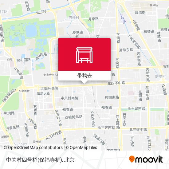 中关村四号桥(保福寺桥)地图