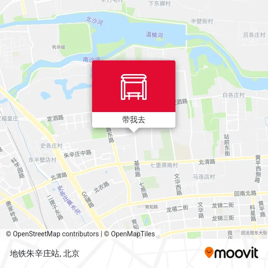 地铁朱辛庄站地图