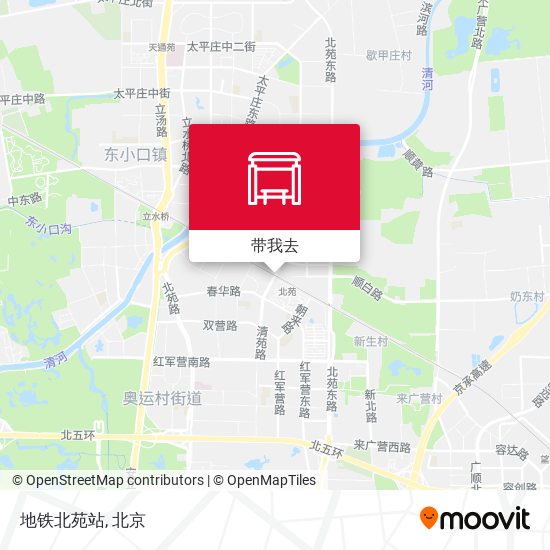 地铁北苑站地图
