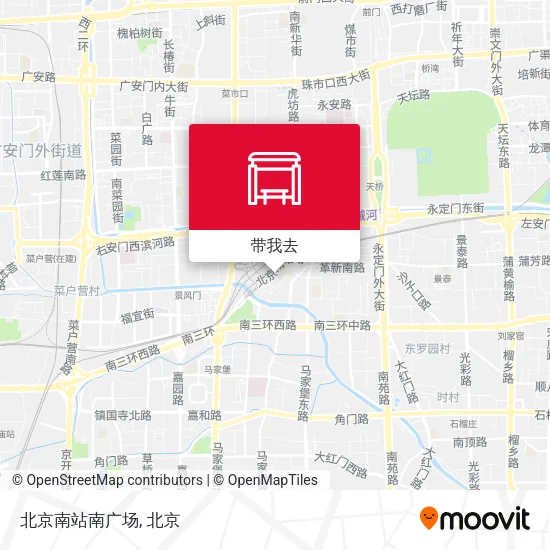 北京南站南广场地图