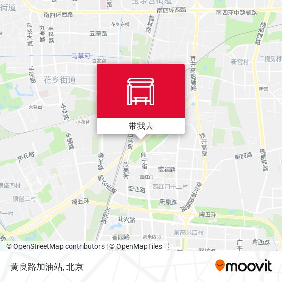 黄良路加油站地图