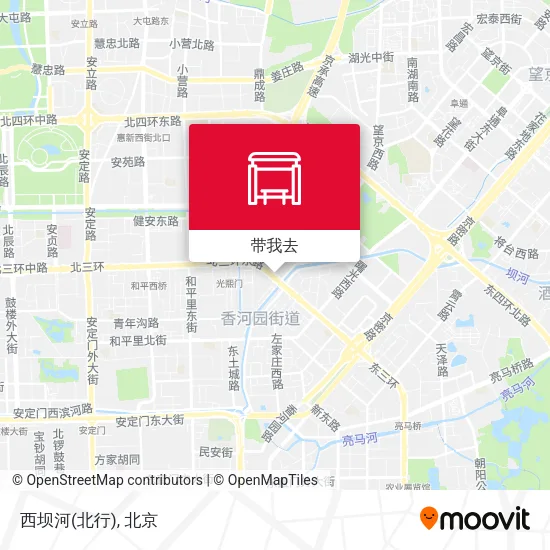 西坝河(北行)地图