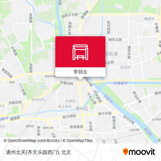 通州北关(齐天乐园西门)地图