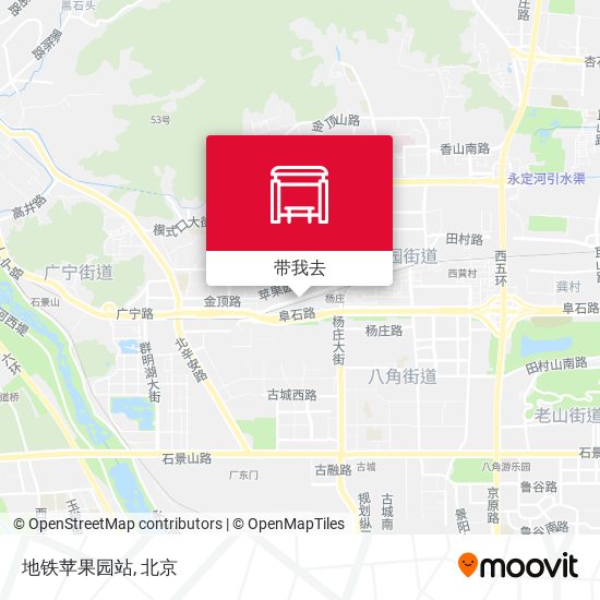 地铁苹果园站地图
