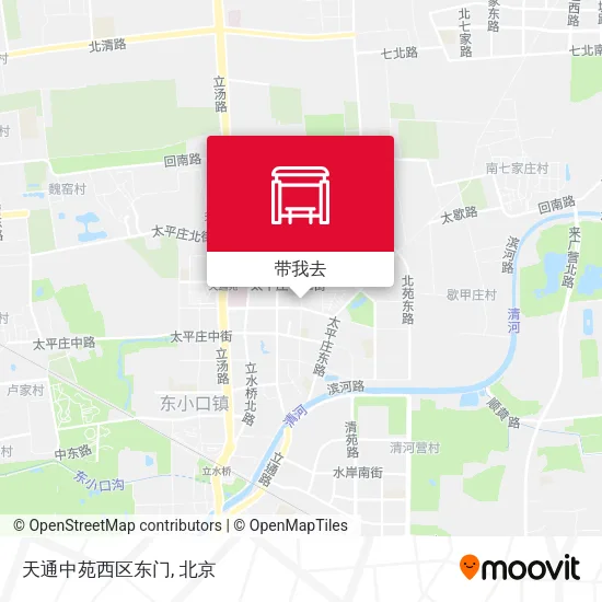 天通中苑西区东门地图