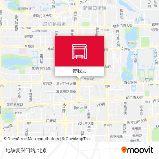 地铁复兴门站地图