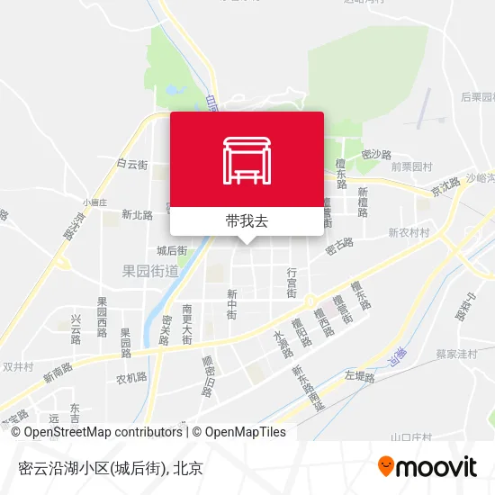 密云沿湖小区(城后街)地图