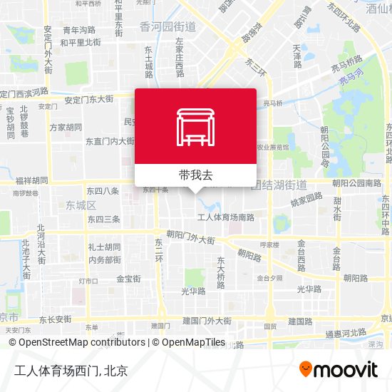 工人体育场西门地图