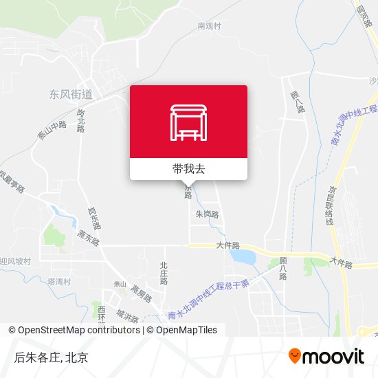 后朱各庄地图