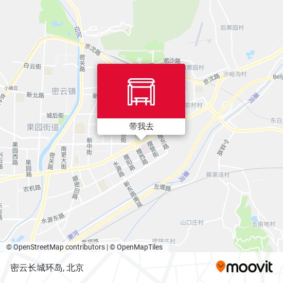 密云长城环岛地图