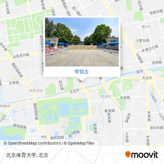 北京体育大学地图