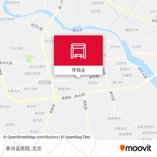 香河县医院地图