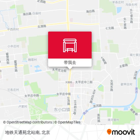 地铁天通苑北站南地图