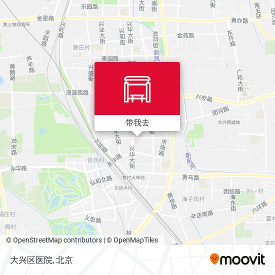 大兴区医院地图
