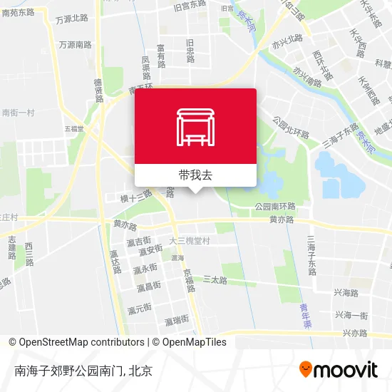 南海子郊野公园南门地图