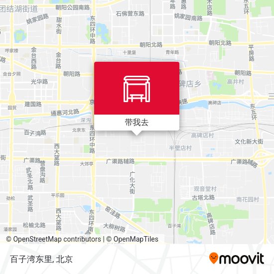 百子湾东里地图