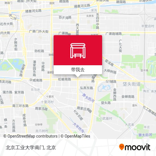 北京工业大学南门地图