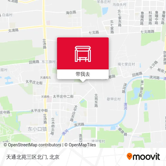 天通北苑三区北门地图