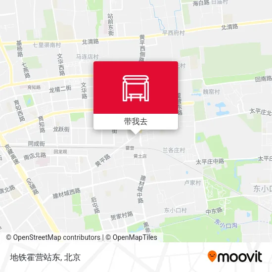地铁霍营站东地图