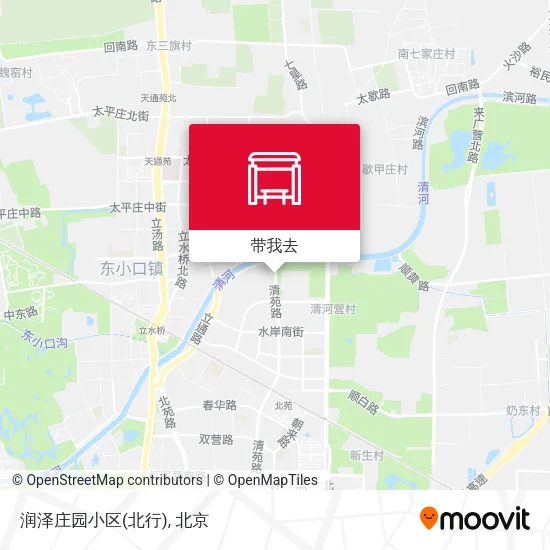 润泽庄园小区(北行)地图