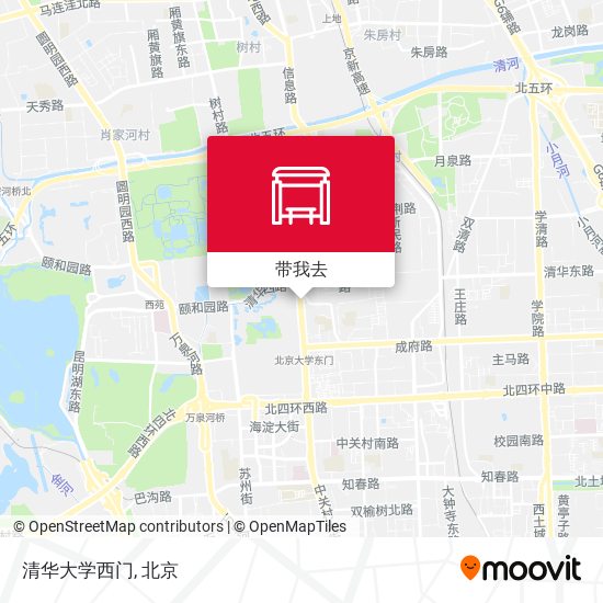清华大学西门地图