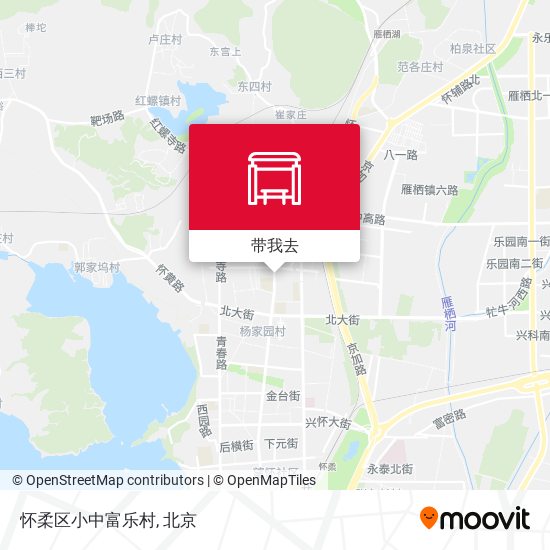 怀柔区小中富乐村地图