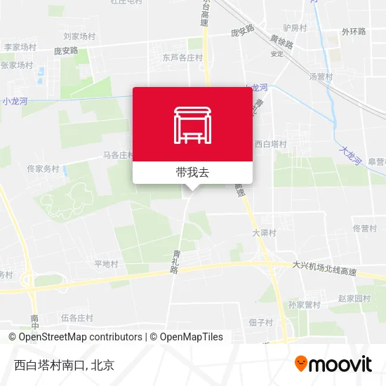 西白塔村南口地图