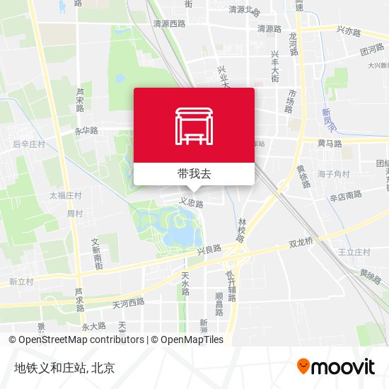 地铁义和庄站地图