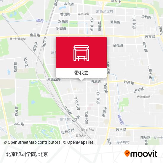 北京印刷学院地图