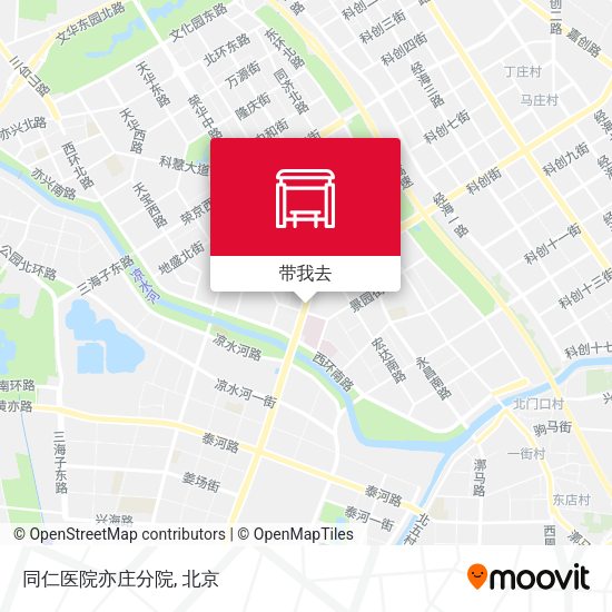 同仁医院亦庄分院地图