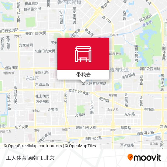 工人体育场南门地图
