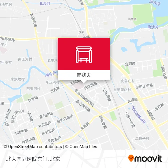 北大国际医院东门地图