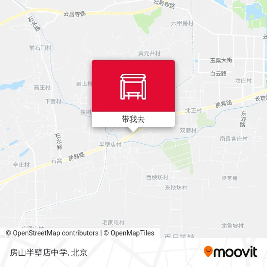 房山半壁店中学地图