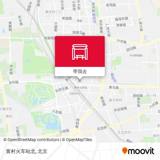 黄村火车站北地图