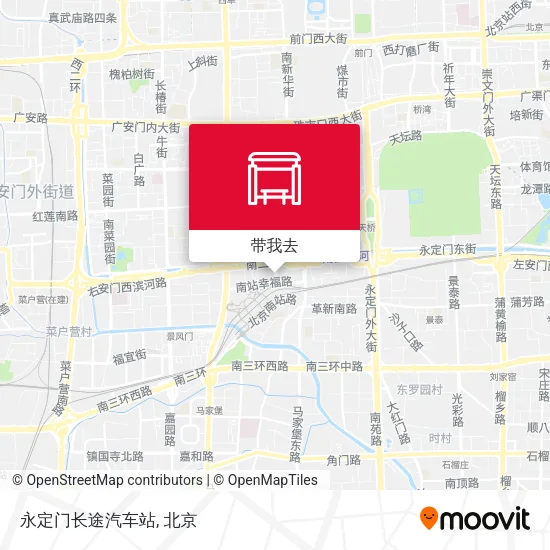 永定门长途汽车站地图