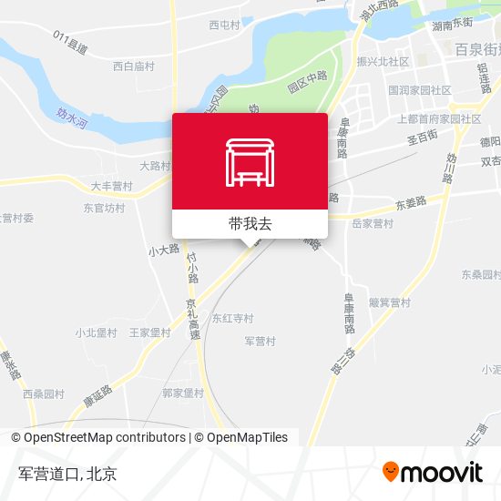 军营道口地图