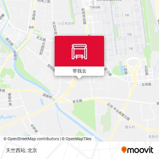 天竺西站地图